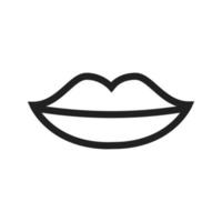 icono de línea de labios vector