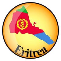 orange button with the image maps of Eritrea vector