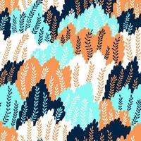 Seamless dense pattern of plants vector