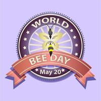 World Bee Day Sign vector