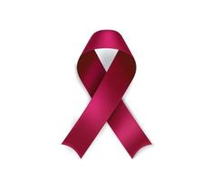 Multiple myeloma awareness month symbol. Color ribbon isolated on white background vector