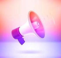 Loudspeaker with holographic effect. 3d vector illustration