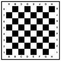 black and white chess board with markings vector