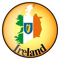 orange button with the image maps of Ireland vector