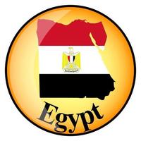 orange button with the image maps of Egypt vector