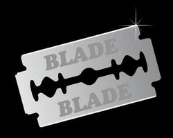 razor blade on a black background vector