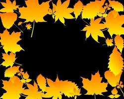 Orange silhouettes of leaves vector