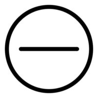Minus Icon, ui icon vector