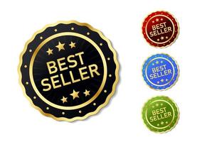 Best Seller gold medal Shiny Label Sign Collection Set vector