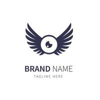 logotipo de ojo, logotipo simple y elegante para empresas vector