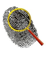 Fingerprint under a magnifier vector