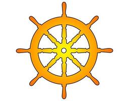 golden sea  wheel  on a white background vector