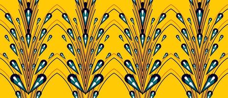 African ethnic traditional pattern . seamless beautiful Kitenge, chitenge, dutch wax style. fashion design in colorful. Geometric abstract motif. commonly known as Ankara prints, African wax prints. vector