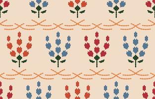 Motif ethnic handmade border beautiful art. Ethnic leaf floral background art. folk embroidery, Mexican, Peruvian, Indian, Asia, Moroccan, Turkey, and Uzbek style. Aztec geometric art ornament print. vector