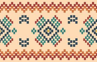 borde hecho a mano hermoso arte. patrón inconsútil navajo en tribal, bordado popular, ornamento de arte geométrico azteca mexicano print.design para alfombra, papel pintado, ropa, envoltura, tela, cubierta, textil vector