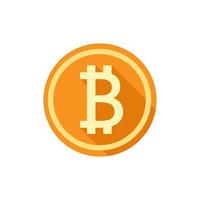 diseño de moneda bitcoin plana vectorial vector