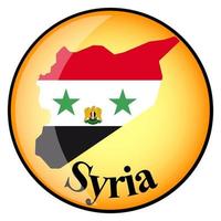 orange button with the image maps of Syria vector