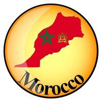 orange button with the image maps of Morocco vector