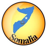 orange button with the image maps of Somalia vector
