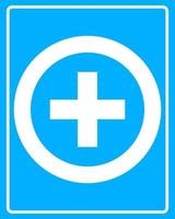 white icon Medical cross vector