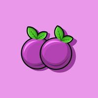 Grape fruit vector cartoon art