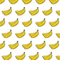 fondo de patrón de comida de plátano amarillo vector