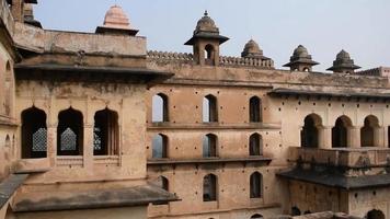 Jahangir Mahal Orchha Fort in Orchha, Madhya Pradesh, India, Jahangir Mahal or Orchha Palace is citadel and garrison located in Orchha. Madhya Pradesh. India, Indian Archaeological Sites video
