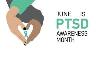 Post traumatic stress disorder awareness month vector