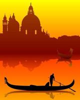 dark silhouettes of Venice vector