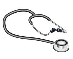 medical stethoscope on white background vector