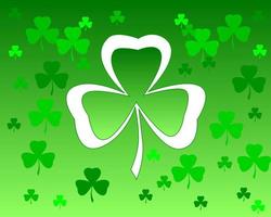 leaf clover on green background trefoils vector