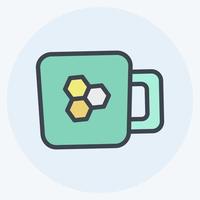 Icon Honey Tea. suitable for Bee Farm. Color Mate Style. simple design editable. design template vector. simple illustration vector