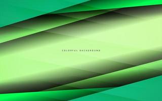 Abstract overlap layer green contrast background vector