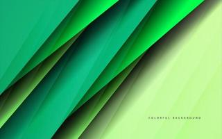 Abstract overlap layer green contrast background vector