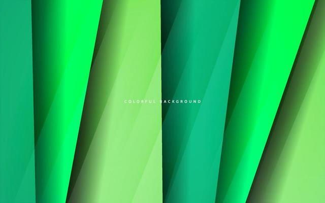 Abstract overlap layer green contrast background