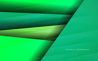 Abstract overlap layer green contrast background vector