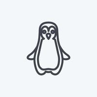 Icon Penguin. suitable for Animal symbol vector