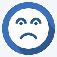 Icon Emoticon Disappointed. suitable for Emoticon symbol vector