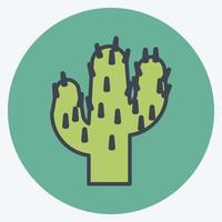 icono de cactus. adecuado para el símbolo del salvaje oeste vector