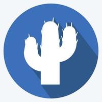 Icon Cactus. suitable for Wild West symbol. vector