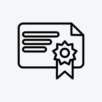 Icon Sertificate. suitable for Bee Farm. Line Style. simple design editable. design template vector. simple illustration vector