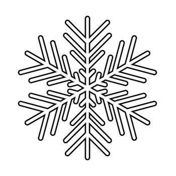 Snowflake icon isolated. Vector illustration for web