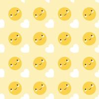 seamless pattern with smiles vector