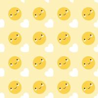 seamless pattern with smiles vector