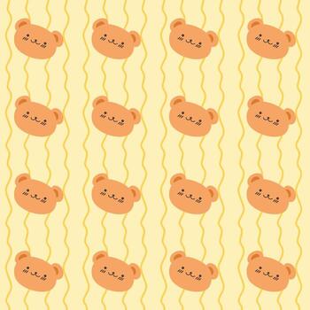 Seamless pattern with bear minimal style. vector