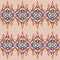 Ikat seamless pattern such as cloth, curtain, textile wallpaper, surface texture background design. vector