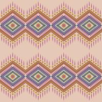 Ikat seamless pattern such as cloth, curtain, textile wallpaper, surface texture background design. vector