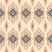 Ikat seamless pattern such as cloth, curtain, textile wallpaper, surface texture background design. vector