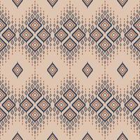 Ikat seamless pattern such as cloth, curtain, textile wallpaper, surface texture background design. vector