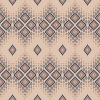 Ikat seamless pattern such as cloth, curtain, textile wallpaper, surface texture background design. vector